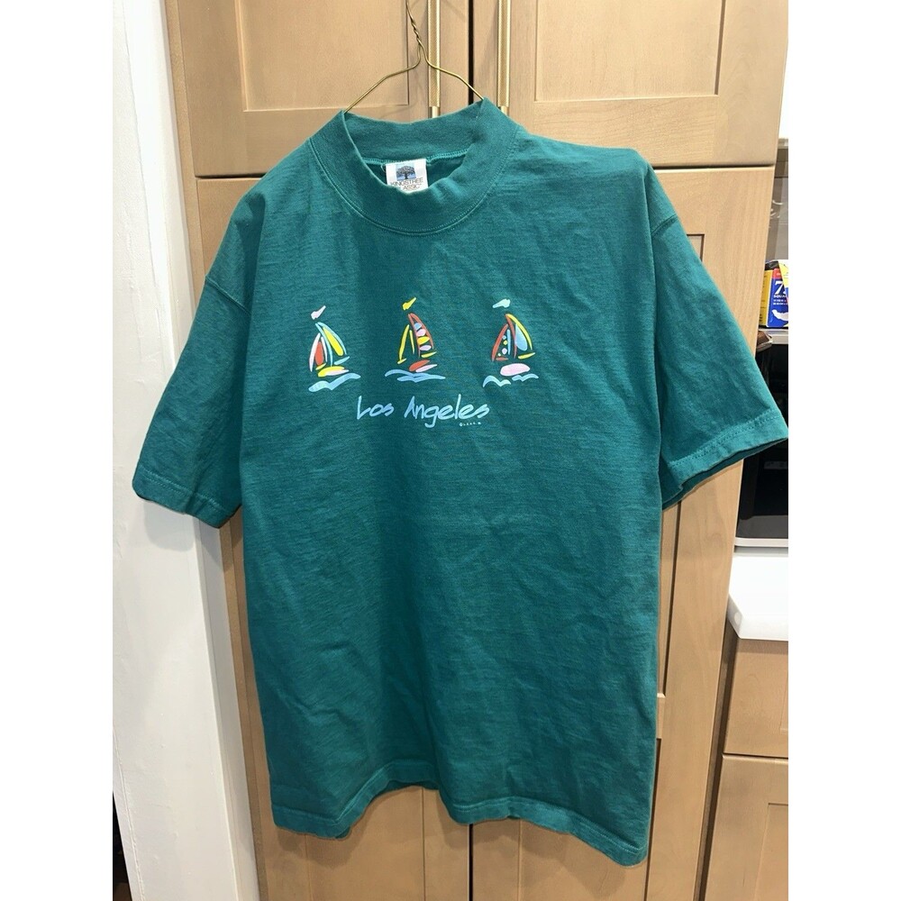 Los Angeles Vintage Nautical Sailing Graphic T Shirt Heavyweight READ